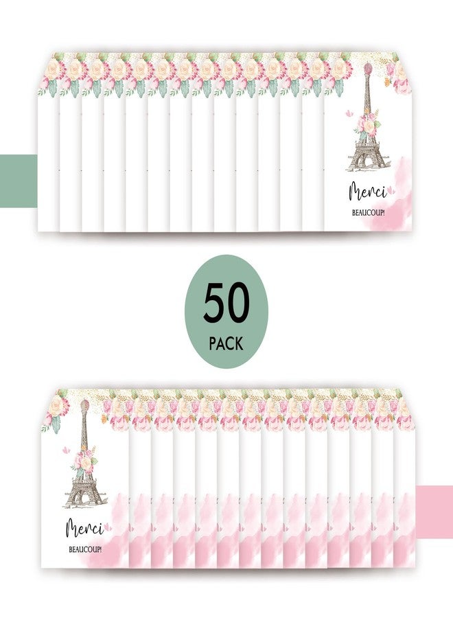 FORSHEEP 50pcs Paris Thank You Tags, Eiffel Tower Party Favors Gift Tag with String, Paris Favor Labels for Girl Birthday Party, Eiffel Tower Party Favors Decor for Women - Image 3